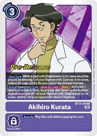 Akihiro Kurata [BT13-103] [Versus Royal Knights Booster Pre-Release Cards] - Trinity Hobby