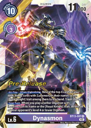 Dynasmon [BT13-087] [Versus Royal Knights Booster Pre-Release Cards] - Trinity Hobby