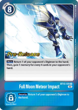 Full Moon Meteor Impact [BT13-105] [Versus Royal Knights Booster Pre-Release Cards] - Trinity Hobby