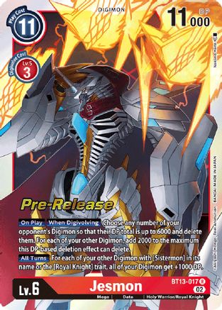 Jesmon [BT13-017] [Versus Royal Knights Booster Pre-Release Cards] - Trinity Hobby