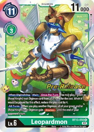 Leopardmon [BT13-056] [Versus Royal Knights Booster Pre-Release Cards] - Trinity Hobby