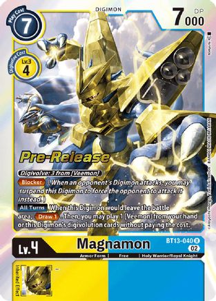 Magnamon [BT13-040] [Versus Royal Knights Booster Pre-Release Cards] - Trinity Hobby