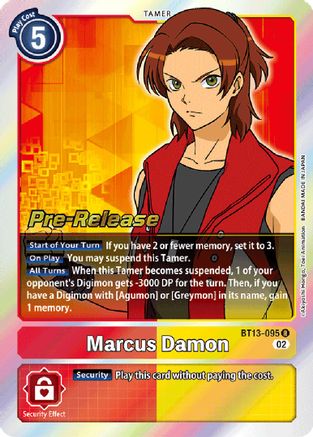 Marcus Damon [BT13-095] [Versus Royal Knights Booster Pre-Release Cards] - Trinity Hobby