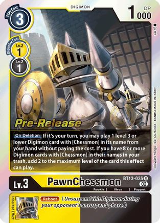 PawnChessmon [BT13-035] [Versus Royal Knights Booster Pre-Release Cards] - Trinity Hobby