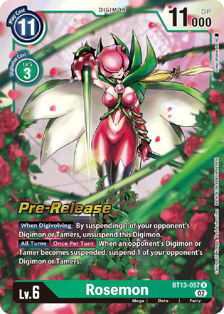 Rosemon [BT13-057] [Versus Royal Knights Booster Pre-Release Cards] - Trinity Hobby
