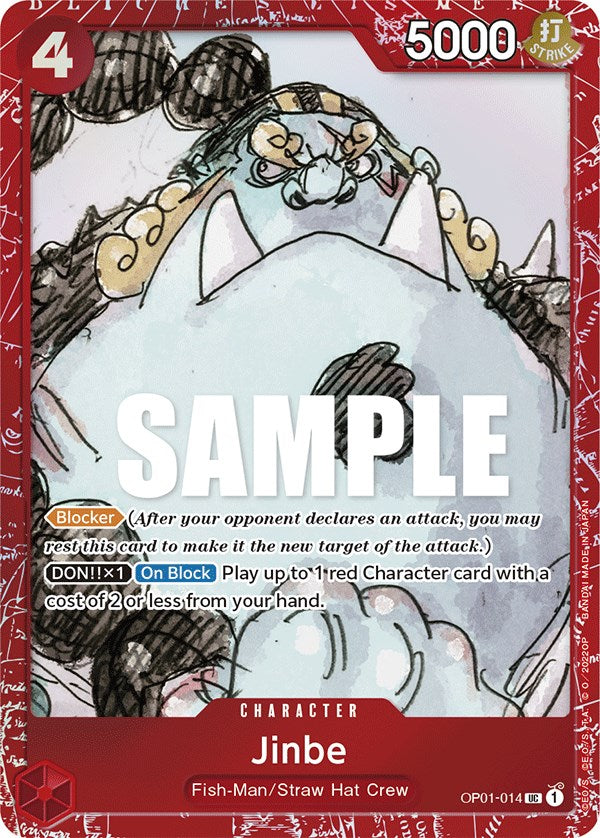 Jinbe (Premium Card Collection -ONE PIECE FILM RED Edition-) (OP01-014) - [One Piece Promotion Cards] Foil - Trinity Hobby