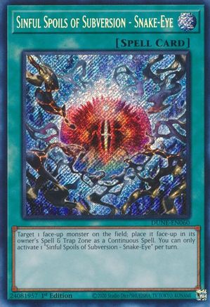 Sinful Spoils of Subversion - Snake-Eye [DUNE-EN060] Secret Rare - Trinity Hobby
