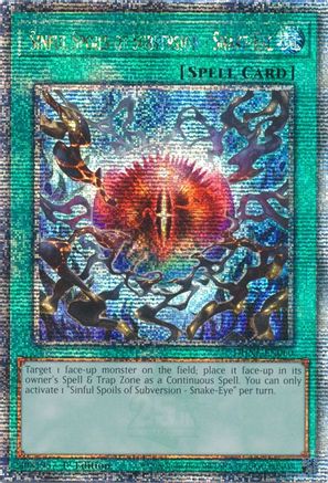 Sinful Spoils of Subversion - Snake-Eye [DUNE-EN060] Quarter Century Secret Rare - Trinity Hobby