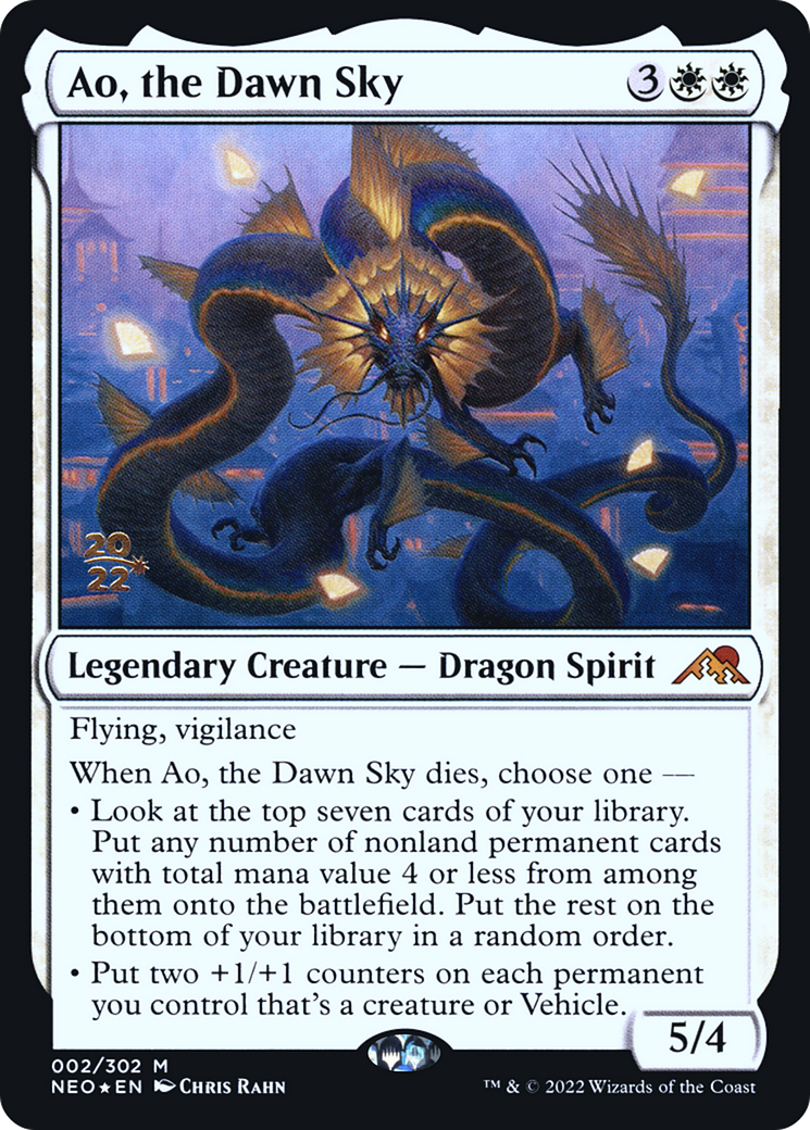Ao, the Dawn Sky [Kamigawa: Neon Dynasty Prerelease Promos] - Trinity Hobby