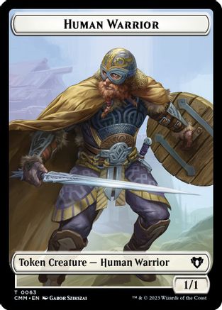 Human Warrior // Zombie Army Double-Sided Token  (CMM-63 // 69) - [Commander Masters]