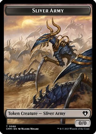 Sliver Army // Sliver Double-Sided Token  (CMM-68 // 57) - [Commander Masters]