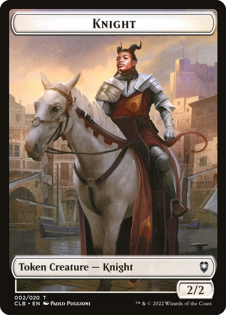Knight  [Foil]  (CLB-002) - [Battle for Baldur's Gate Tokens] - Trinity Hobby