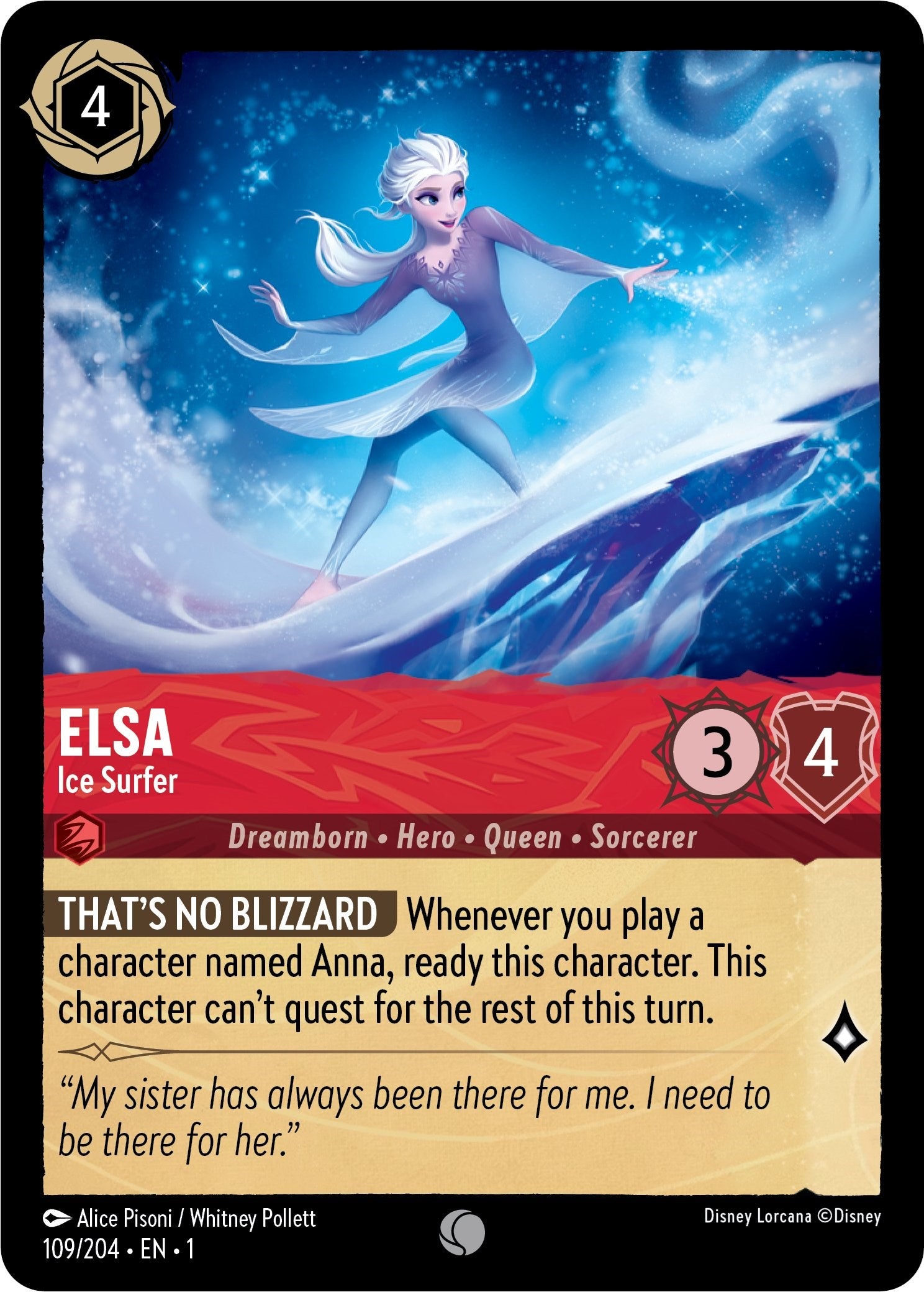 Elsa - Ice Surfer (109/204) [The First Chapter] - Trinity Hobby
