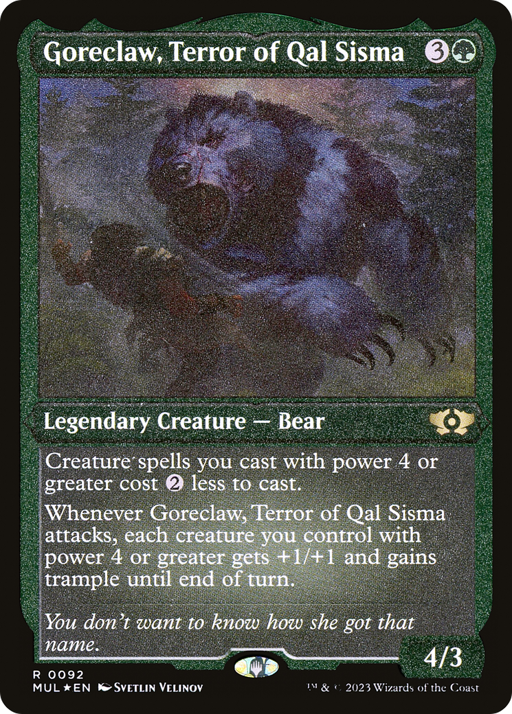 Goreclaw, Terror of Qal Sisma (Foil Etched)  [Foil]  (MUL-092) - [Multiverse Legends] - Trinity Hobby
