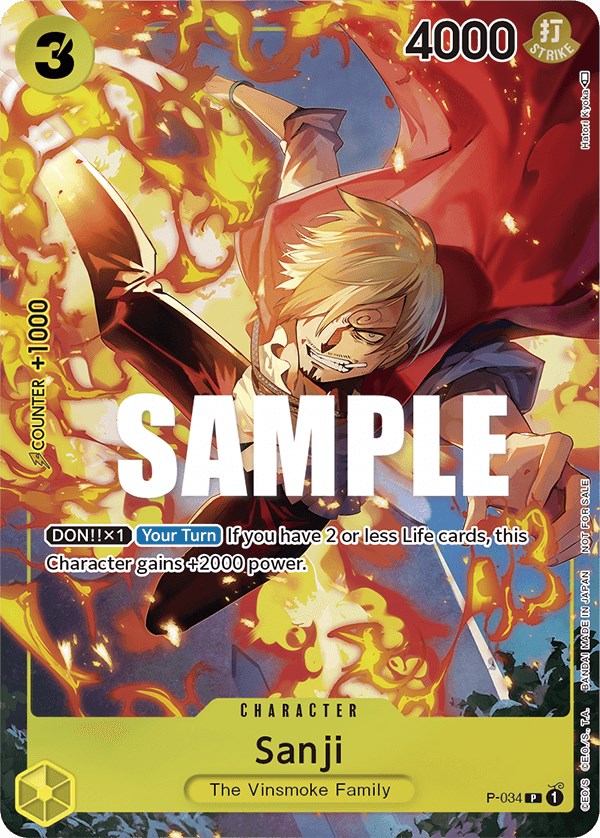 Sanji (Event Pack Vol. 2) (P-034) - [One Piece Promotion Cards] Foil - Trinity Hobby