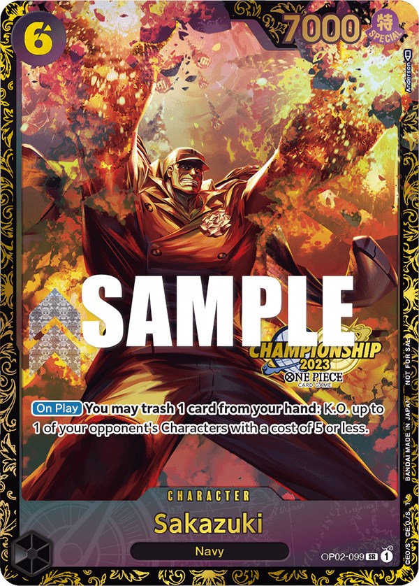 Sakazuki (Championship 2023) (OP02-099) - [One Piece Promotion Cards] Foil - Trinity Hobby