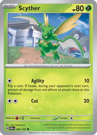 Scyther (004/197) [Scarlet & Violet: Obsidian Flames] - Trinity Hobby