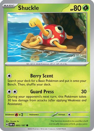 Shuckle (005/197) [Scarlet & Violet: Obsidian Flames] - Trinity Hobby