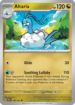 Altaria (160/197) [Scarlet & Violet: Obsidian Flames] - Trinity Hobby