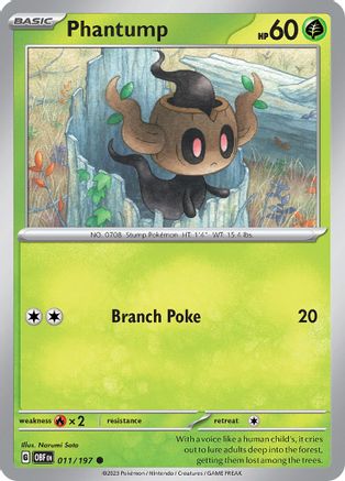 Phantump (011/197) [Scarlet & Violet: Obsidian Flames] - Trinity Hobby