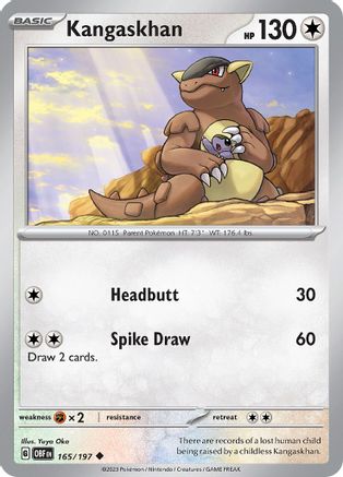 Kangaskhan (165/197) [Scarlet & Violet: Obsidian Flames] - Trinity Hobby