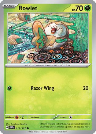 Rowlet (013/197) [Scarlet & Violet: Obsidian Flames] - Trinity Hobby