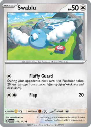 Swablu (169/197) [Scarlet & Violet: Obsidian Flames] - Trinity Hobby