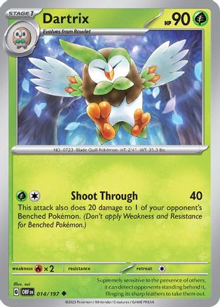 Dartrix (014/197) [Scarlet & Violet: Obsidian Flames] - Trinity Hobby