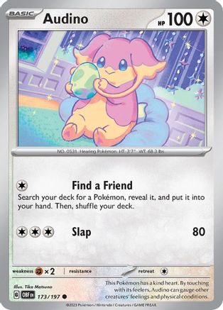 Audino (173/197) [Scarlet & Violet: Obsidian Flames] - Trinity Hobby