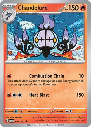 Chandelure (038/197) [Scarlet & Violet: Obsidian Flames] - Trinity Hobby