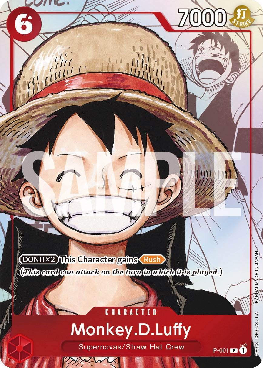 Monkey.D.Luffy (Alternate Art) (P-001) - [One Piece Promotion Cards] Foil - Trinity Hobby