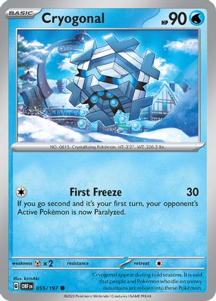 Cryogonal (055/197) [Scarlet & Violet: Obsidian Flames] - Trinity Hobby