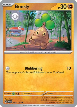 Bonsly (110/197) [Scarlet & Violet: Obsidian Flames] - Trinity Hobby