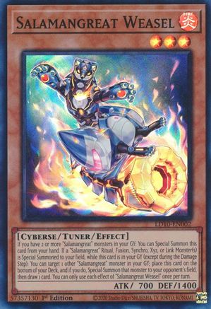 Salamangreat Weasel [LD10-EN002] Super Rare - Trinity Hobby