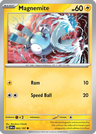 Magnemite (063/197) [Scarlet & Violet: Obsidian Flames] - Trinity Hobby