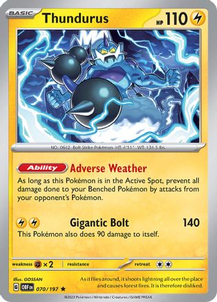 Thundurus (070/197) [Scarlet & Violet: Obsidian Flames] - Trinity Hobby