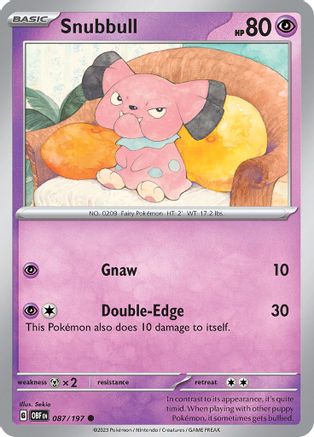 Snubbull (087/197) [Scarlet & Violet: Obsidian Flames] - Trinity Hobby
