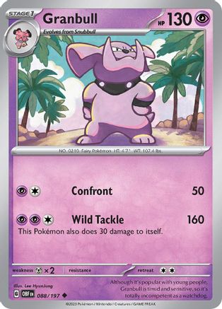 Granbull (088/197) [Scarlet & Violet: Obsidian Flames] - Trinity Hobby