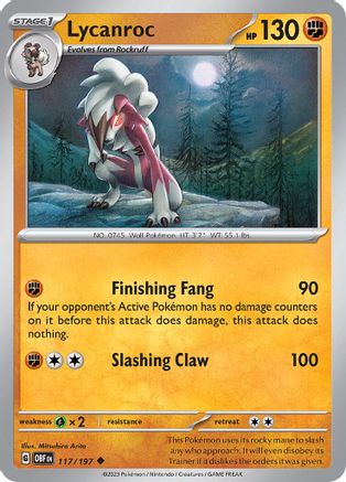 Lycanroc (117/197) [Scarlet & Violet: Obsidian Flames] - Trinity Hobby