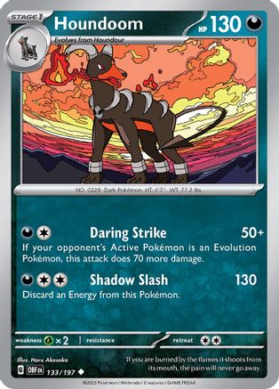 Houndoom (133/197) [Scarlet & Violet: Obsidian Flames] - Trinity Hobby