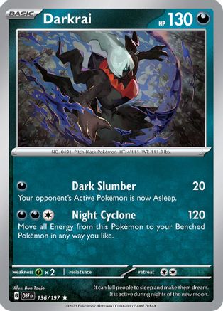 Darkrai (136/197) [Scarlet & Violet: Obsidian Flames] - Trinity Hobby