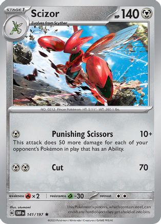 Scizor (141/197) [Scarlet & Violet: Obsidian Flames] - Trinity Hobby