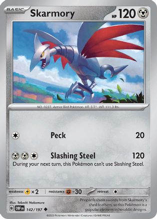 Skarmory (142/197) [Scarlet & Violet: Obsidian Flames] - Trinity Hobby