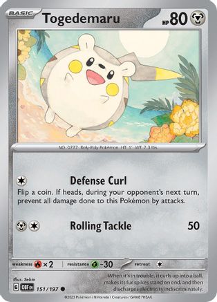 Togedemaru (151/197) [Scarlet & Violet: Obsidian Flames] - Trinity Hobby