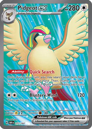 Pidgeot ex (217/197) [Scarlet & Violet: Obsidian Flames] - Trinity Hobby