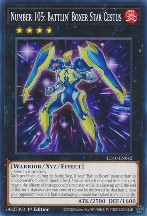 Number 105: Battlin' Boxer Star Cestus [LD10-EN042] Common - Trinity Hobby