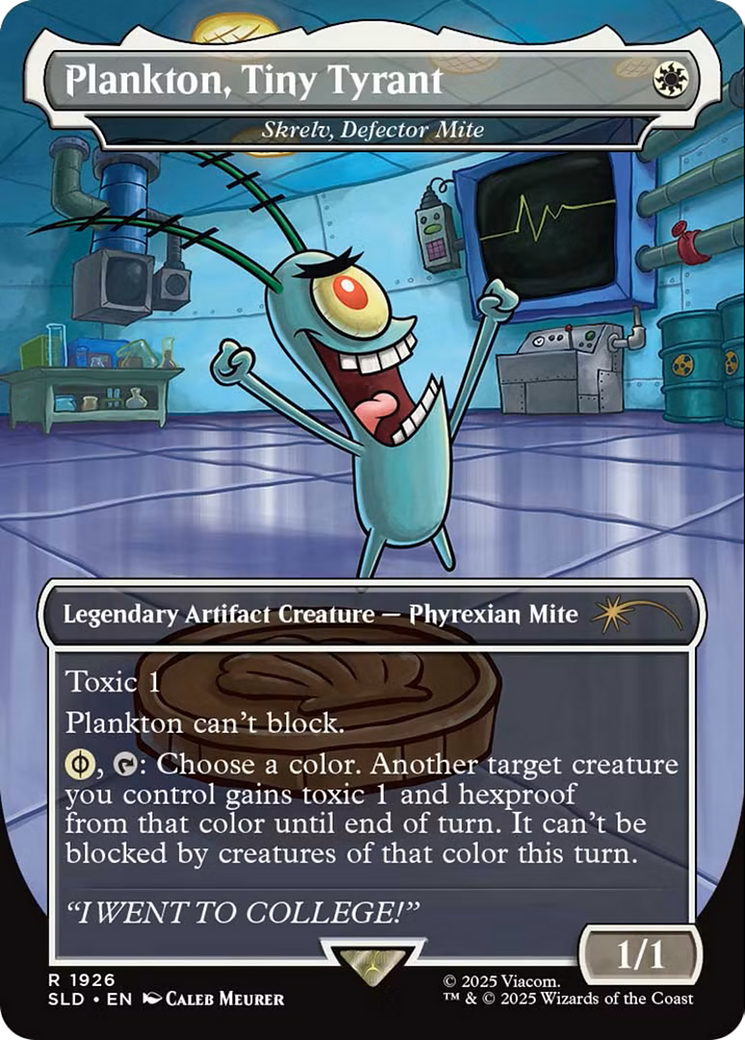Skrelv, Defector Mite (SLD-1926) - [Secret Lair Drop] / Plankton, Tiny Tyrant (Borderless) - Trinity Hobby