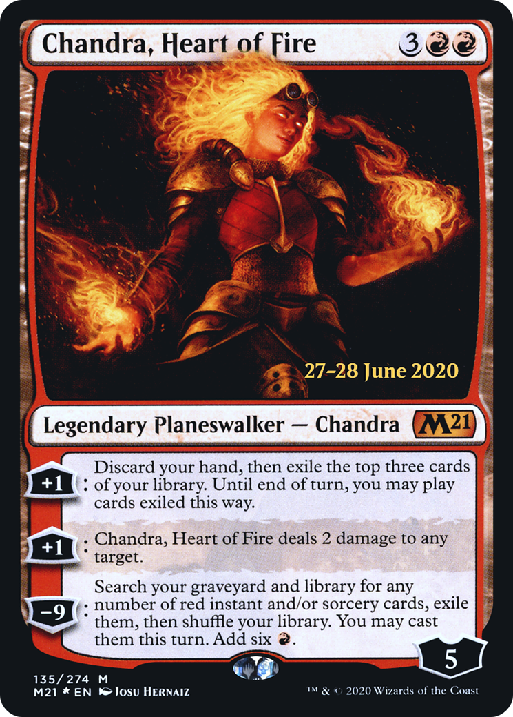 Chandra, Heart of Fire [Core Set 2021 Prerelease Promos] - Trinity Hobby