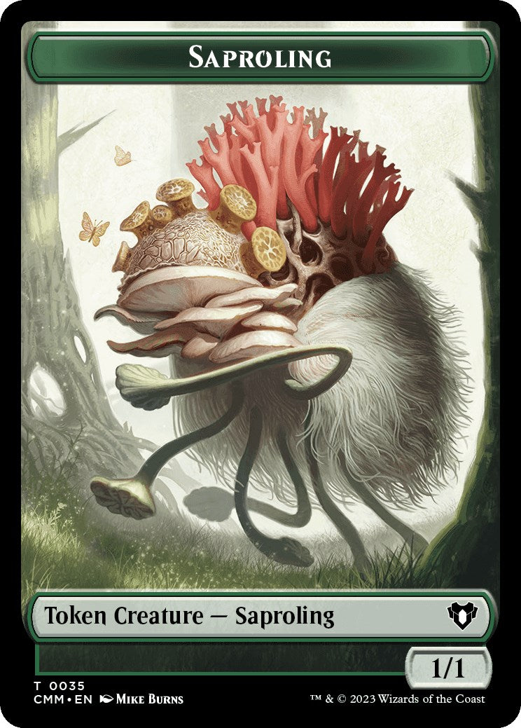 Saproling // Elf Druid Double-Sided Token [Commander Masters Tokens] - Trinity Hobby