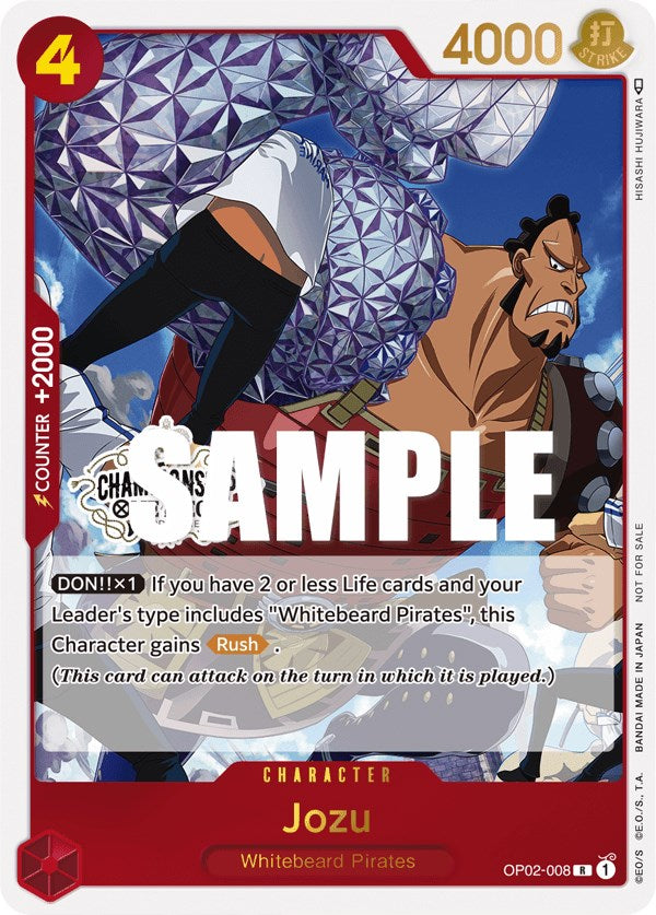 Jozu (Store Championship Participation Pack Vol. 2) (OP02-008) - [One Piece Promotion Cards] Foil - Trinity Hobby
